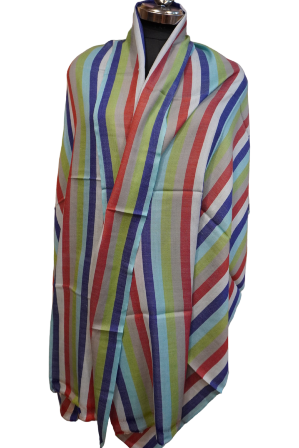 Stripe pashmina throw